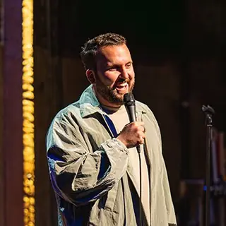 Nasser Al-Rayess in East Providence, 10 November 2026: a portrait of the comedian